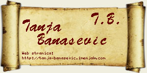 Tanja Banašević vizit kartica